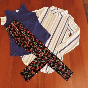 LULAROE! VALENTINA SHIRT & TANK TOP & OS-LEGGINGS